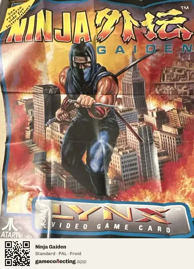 Ninja Gaiden Atari Lynx, PAL box front