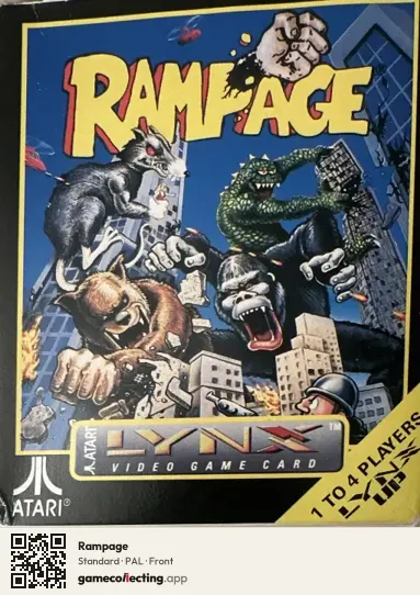 Rampage Atari Lynx, PAL box front