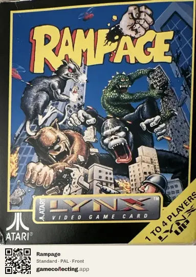 Rampage Atari Lynx, PAL box front