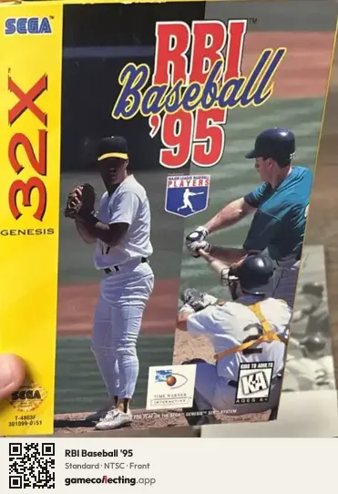 RBI Baseball '95 Sega 32X, NTSC box front