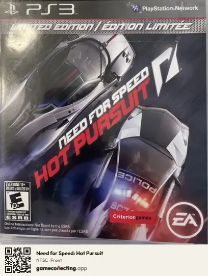 Need for Speed: Hot Pursuit PlayStation 3, NTSC box front