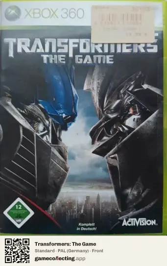 Transformers: The Game Xbox 360, Germany box front