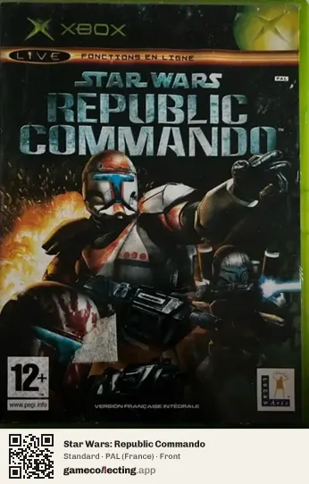 Star Wars: Republic Commando Xbox, France box front