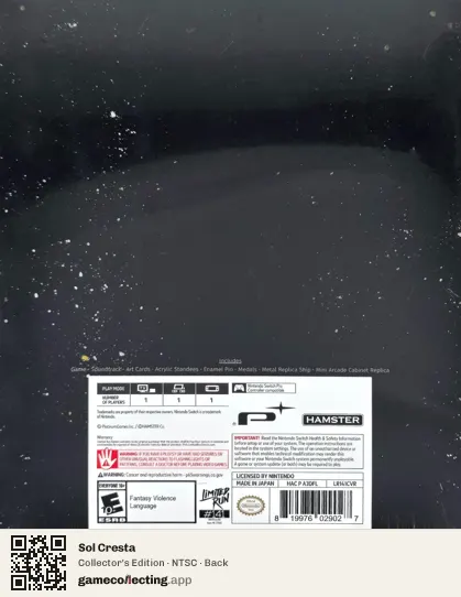 Sol Cresta Nintendo Switch, NTSC box back
