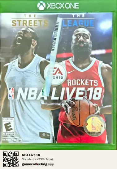 NBA Live 18 Xbox One, NTSC box front