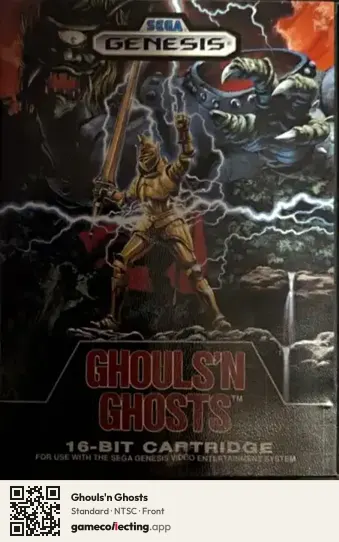 Ghouls'n Ghosts Sega Mega Drive / Genesis, NTSC box front