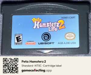 Petz: Hamsterz 2 Game Boy Advance, NTSC cartridge label