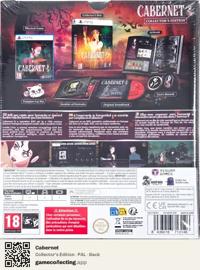 Cabernet Nintendo Switch, PAL box back