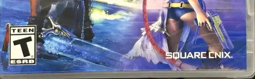 Final Fantasy X/X-2 HD Remaster, the ESRB box on its front