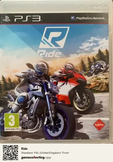 Ride PlayStation 3, United Kingdom box front