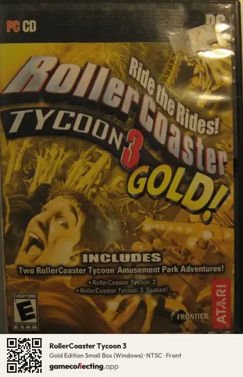 RollerCoaster Tycoon 3 Computer, NTSC box front
