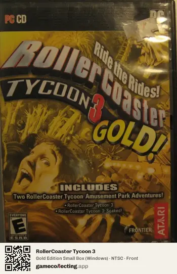 RollerCoaster Tycoon 3 Computer, NTSC box front