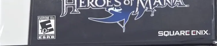 Heroes of Mana, the ESRB box on its front