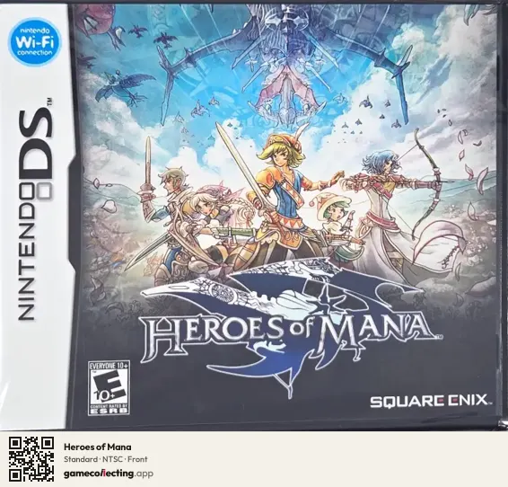 Heroes of Mana Nintendo DS, NTSC box front