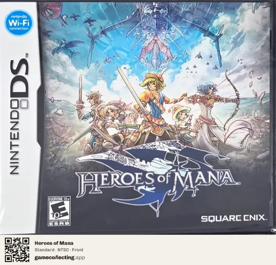 Heroes of Mana Nintendo DS, NTSC box front