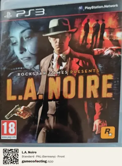 L.A. Noire PlayStation 3, Germany box front