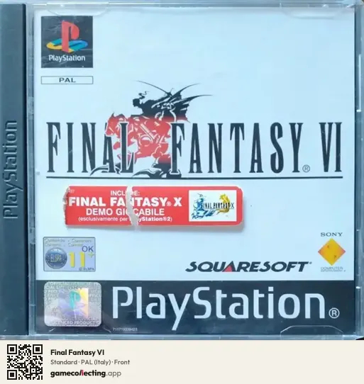 Final Fantasy VI PlayStation, Italy box front
