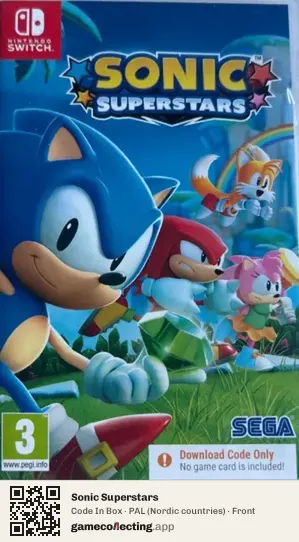 Sonic Superstars Nintendo Switch, Nordic countries box front