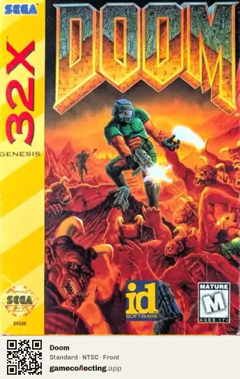 Doom Sega 32X, NTSC box front