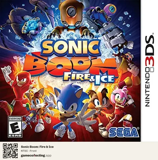 Sonic Boom: Fire & Ice Nintendo 3DS, NTSC box front