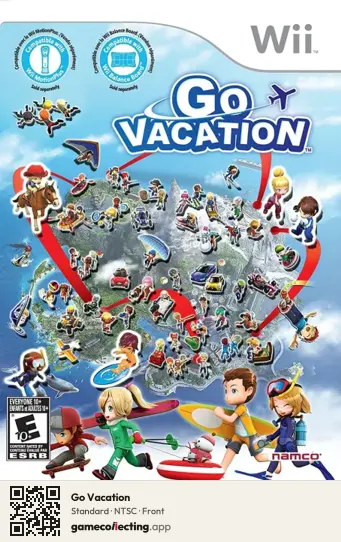 Go Vacation Nintendo Wii, NTSC box front