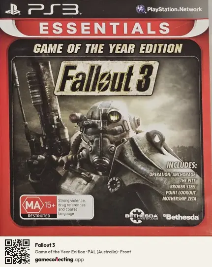Fallout 3 PlayStation 3, Australia box front