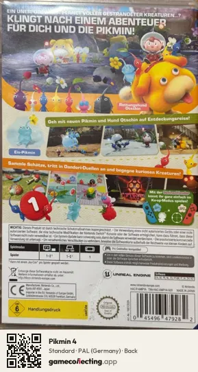 Pikmin 4 Nintendo Switch, Germany box back
