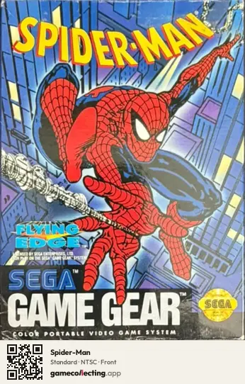 Spider-Man Sega Game Gear, NTSC box front