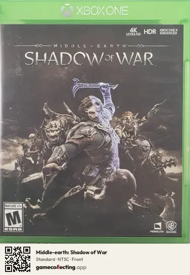Middle-earth: Shadow of War Xbox One, NTSC box front