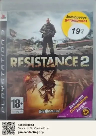 Resistance 2 PlayStation 3, Spain box front