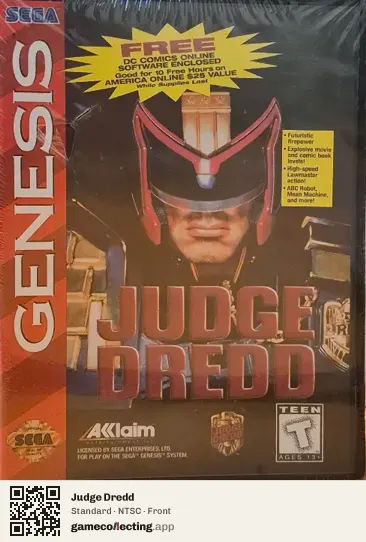 Judge Dredd Sega Mega Drive / Genesis, NTSC box front