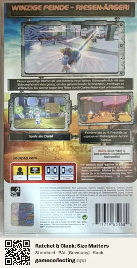 Ratchet & Clank: Size Matters PlayStation Portable, Germany box back