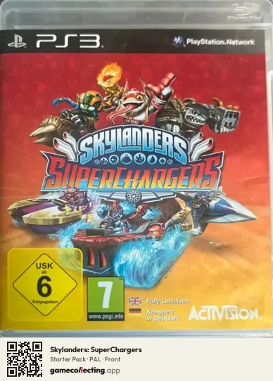 Skylanders: SuperChargers PlayStation 3, PAL box front