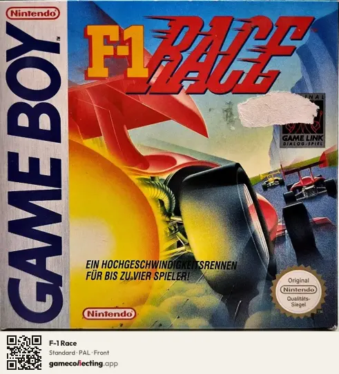 F-1 Race Game Boy, PAL box front