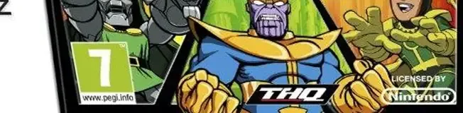 Marvel Super Hero Squad: The Infinity Gauntlet, the PEGI square on its front