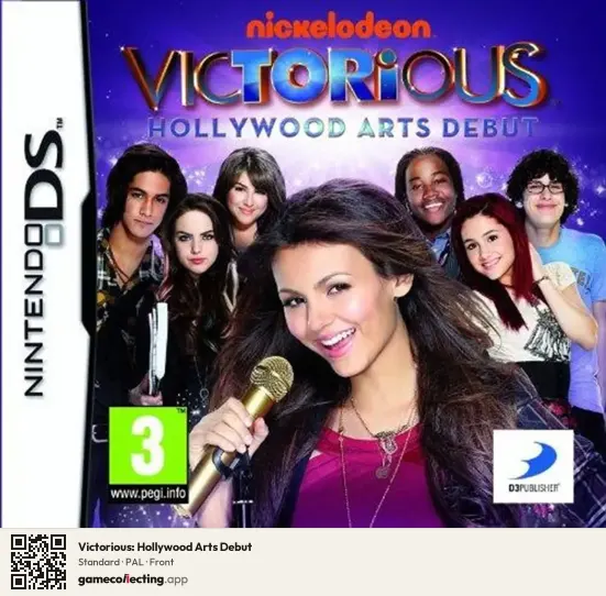 Victorious: Hollywood Arts Debut Nintendo DS, PAL box front