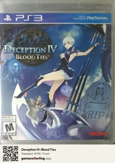 Deception IV: Blood Ties PlayStation 3, NTSC box front