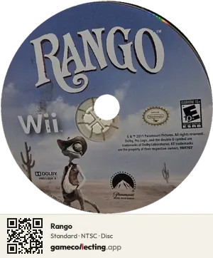 Rango Nintendo Wii, NTSC disc