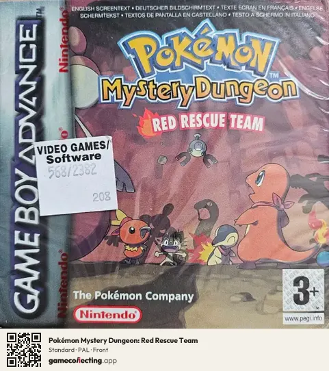 Pokémon Mystery Dungeon: Red Rescue Team Game Boy Advance, PAL box front