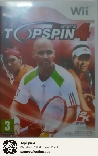 Top Spin 4 Nintendo Wii, France box front