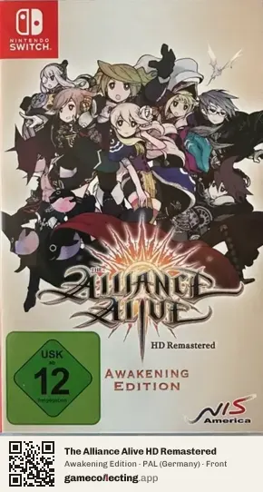 The Alliance Alive HD Remastered Nintendo Switch, Germany box front