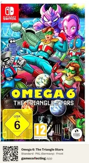 Omega 6: The Triangle Stars Nintendo Switch, Germany box front