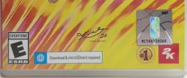 NBA 2K24, the ESRB box on its front