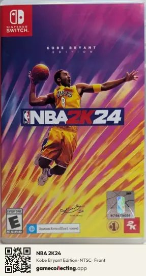 NBA 2K24 Nintendo Switch, NTSC box front