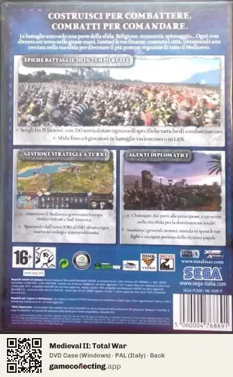 Medieval II: Total War Computer, Italy box back