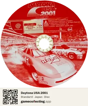 Daytona USA 2001 Sega Dreamcast, Japan disc