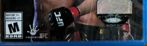 EA Sports UFC 5, the ESRB box on its front