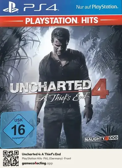 Uncharted 4: A Thief's End PlayStation 4, Germany box front