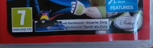 Toy Story 3: The Video Game, the PEGI square on its front