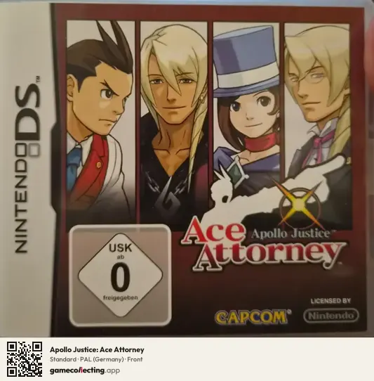 Apollo Justice: Ace Attorney Nintendo DS, Germany box front